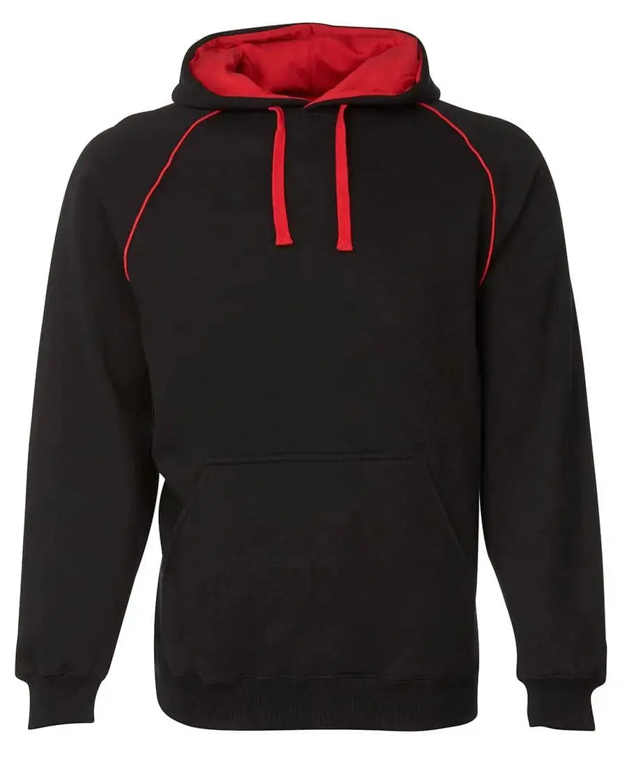 Adult Contrast Fleecy Hoodies Red